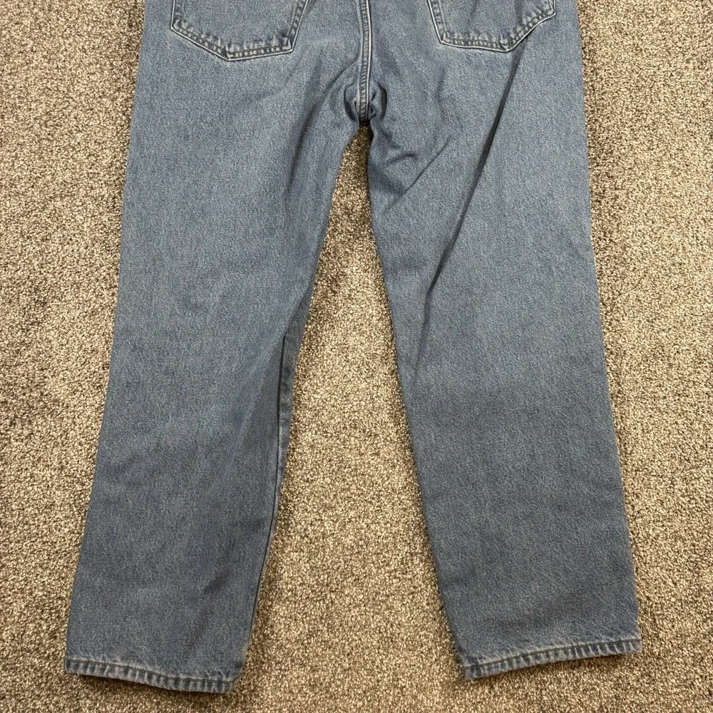 LL Bean Jeans Adult 38x29‎ Blue Denim Classic Fit Flannel Lined Straight